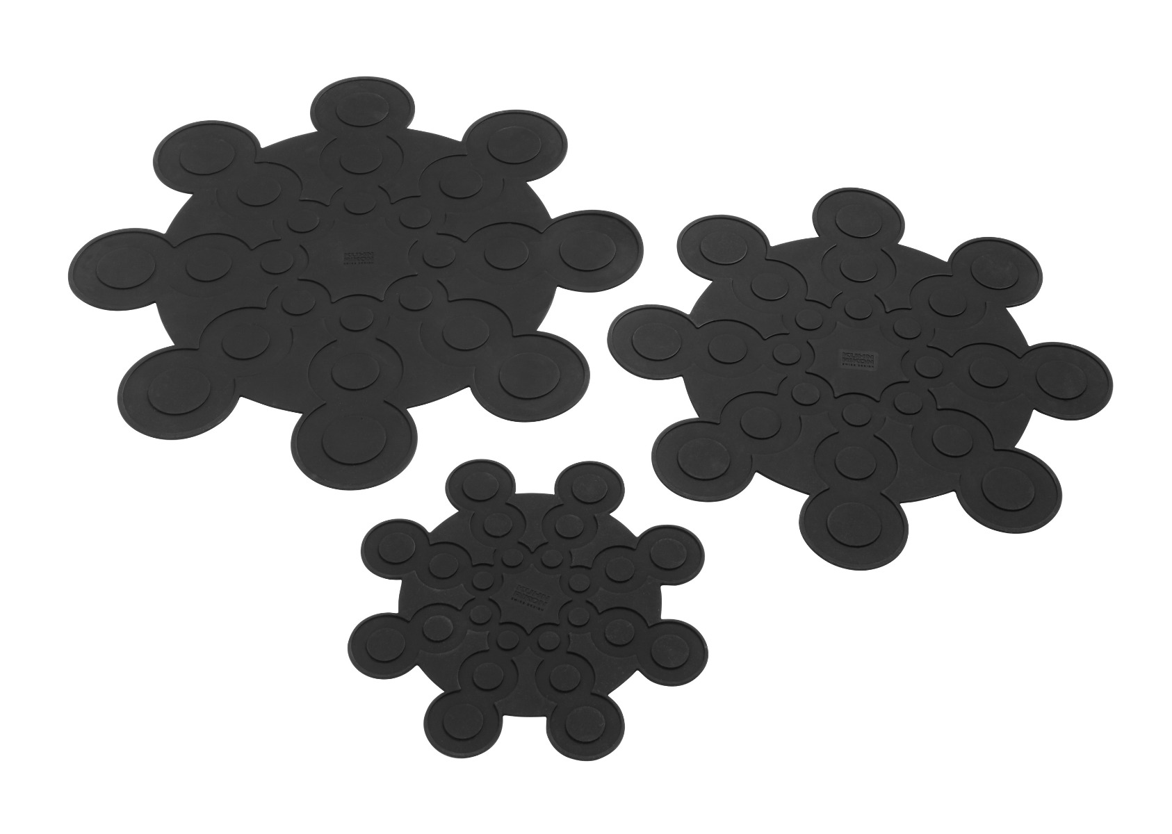 Kuhn Rikon - Geo Pan & Dish Protector 3pcs Set Black