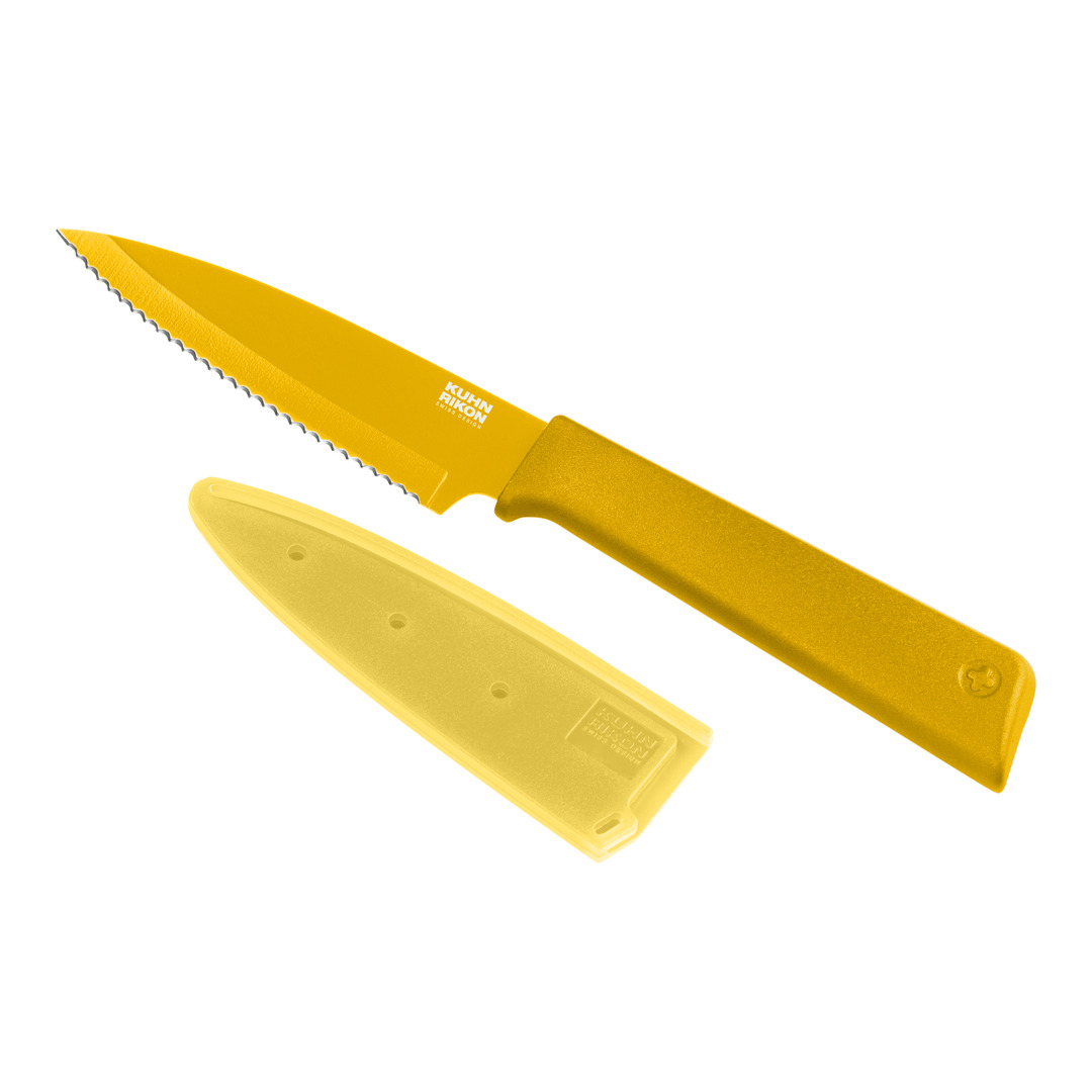 Kuhn Rikon - Colori(r)+ Serrated Paring Knife yellow
