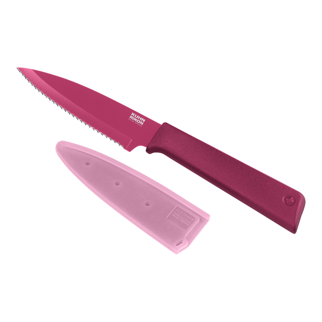 Kuhn Rikon - Colori(r)+ Serrated Paring Knife fuchsia