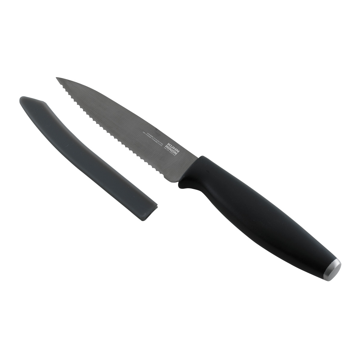 Kuhn Rikon - Colori(r) Titanium Serrated Paring Knife Black