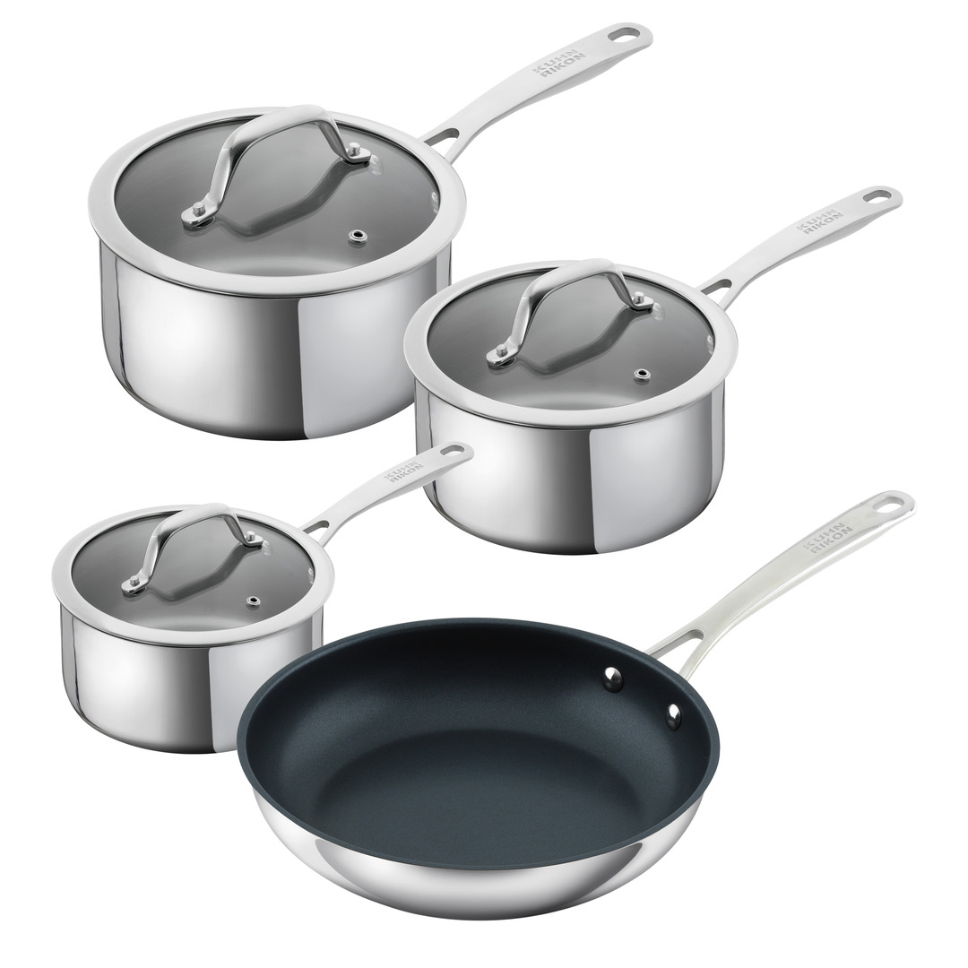 Kuhn Rikon - Allround 4pc Saucepan & Frying Pan Set