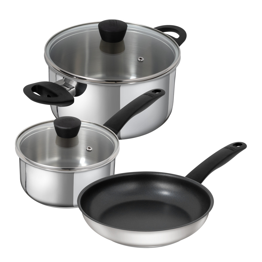 Kuhn Rikon - Classic Induction cookware set 3pc, saucepan, casserole, non-stick frying pan