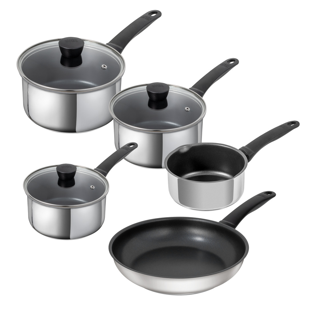 Kuhn Rikon - Classic Induction cookware set 5pc non-stick saucepan, frying pan & milk pan