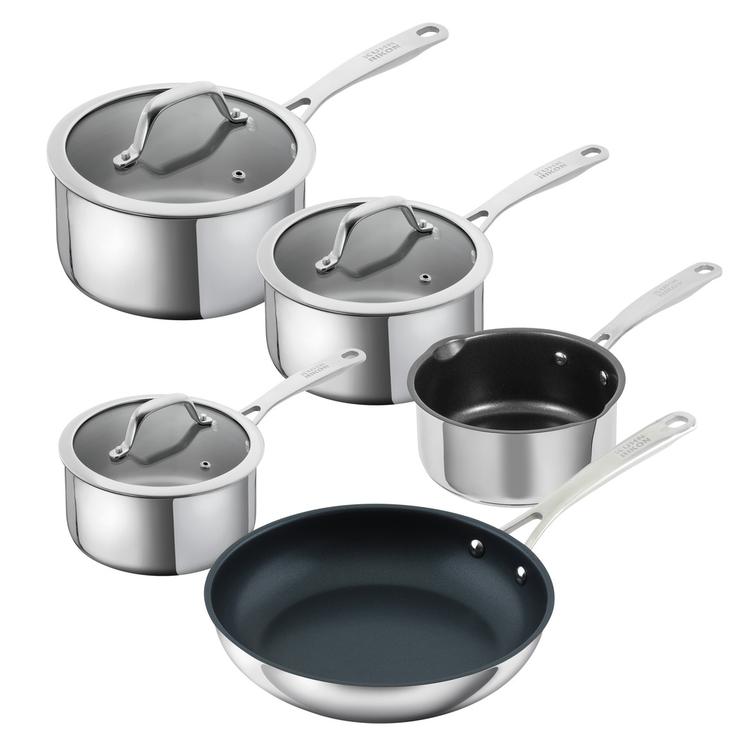 Kuhn Rikon - Allround Cookware Set 5pc, Saucepan, Frying pan & Milk pan