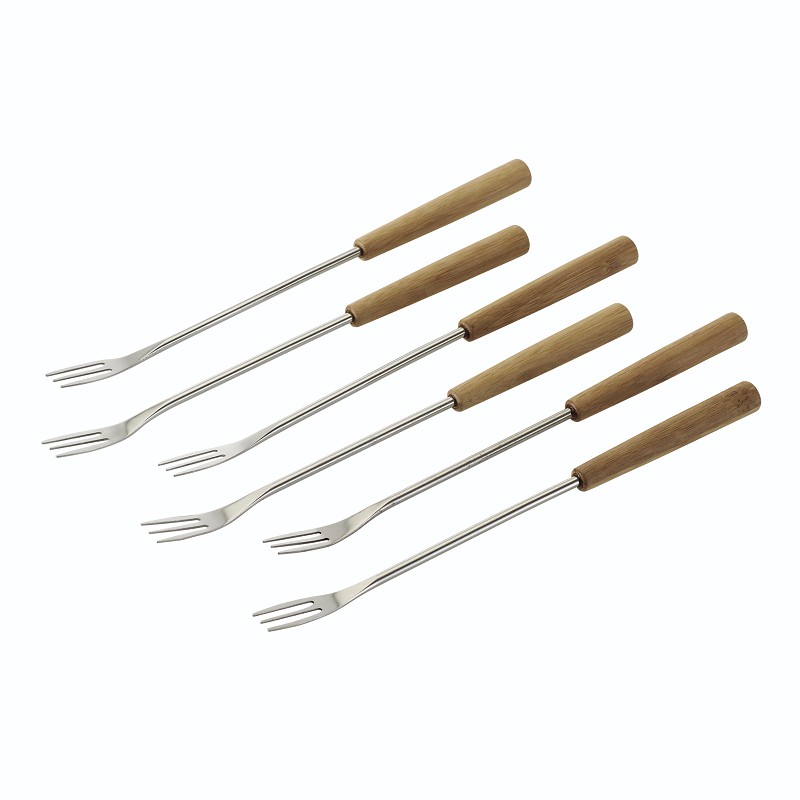 Kuhn Rikon - Cheese Fondue Forks Bamboo 6pcs