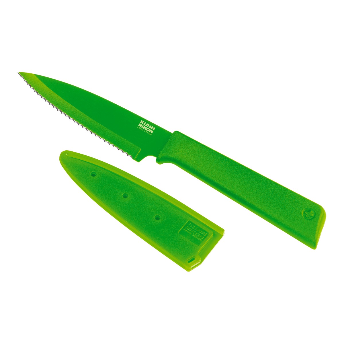 Kuhn Rikon - Colori(r)+ Serrated Paring Knife green
