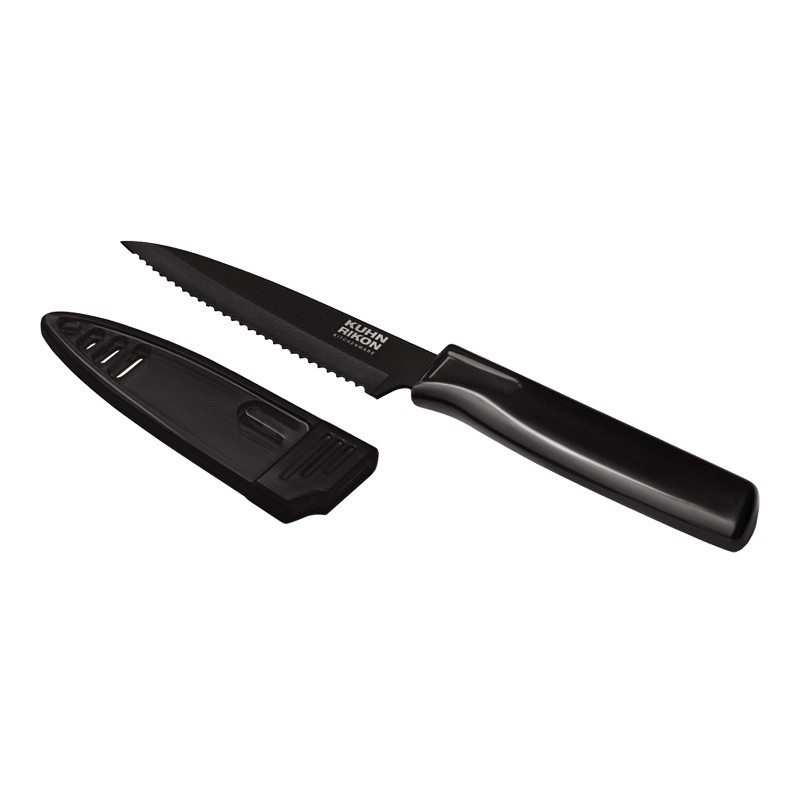 Kuhn Rikon - Colori(r) Serrated Paring Knife black