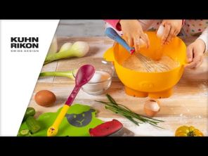 Kuhn Rikon Kinder Kitchen Essential Set - Kid Safe Knives & Snippers, Blue/Green